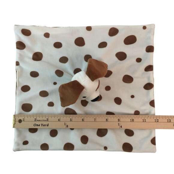 Ikea Dromslott Puppy Dog Lovey 12" Brown Spots Baby Security Blanket Eye Patch - Picture 5 of 6